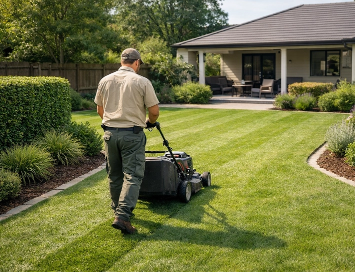 regular lawn mowing edging service Brisbane
